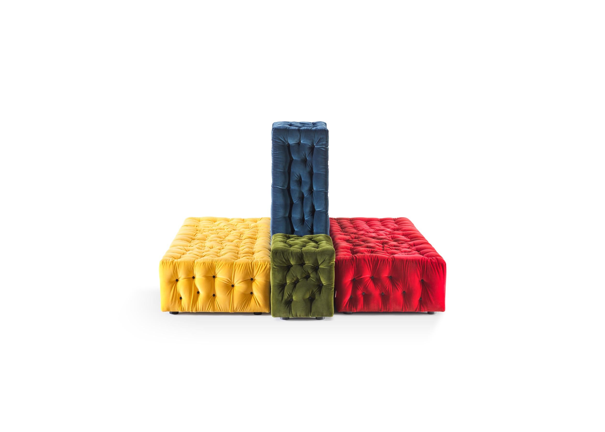 Sofá La Michetta Composición 6 de terciopelo by Gaetano Pesce Italiano en venta