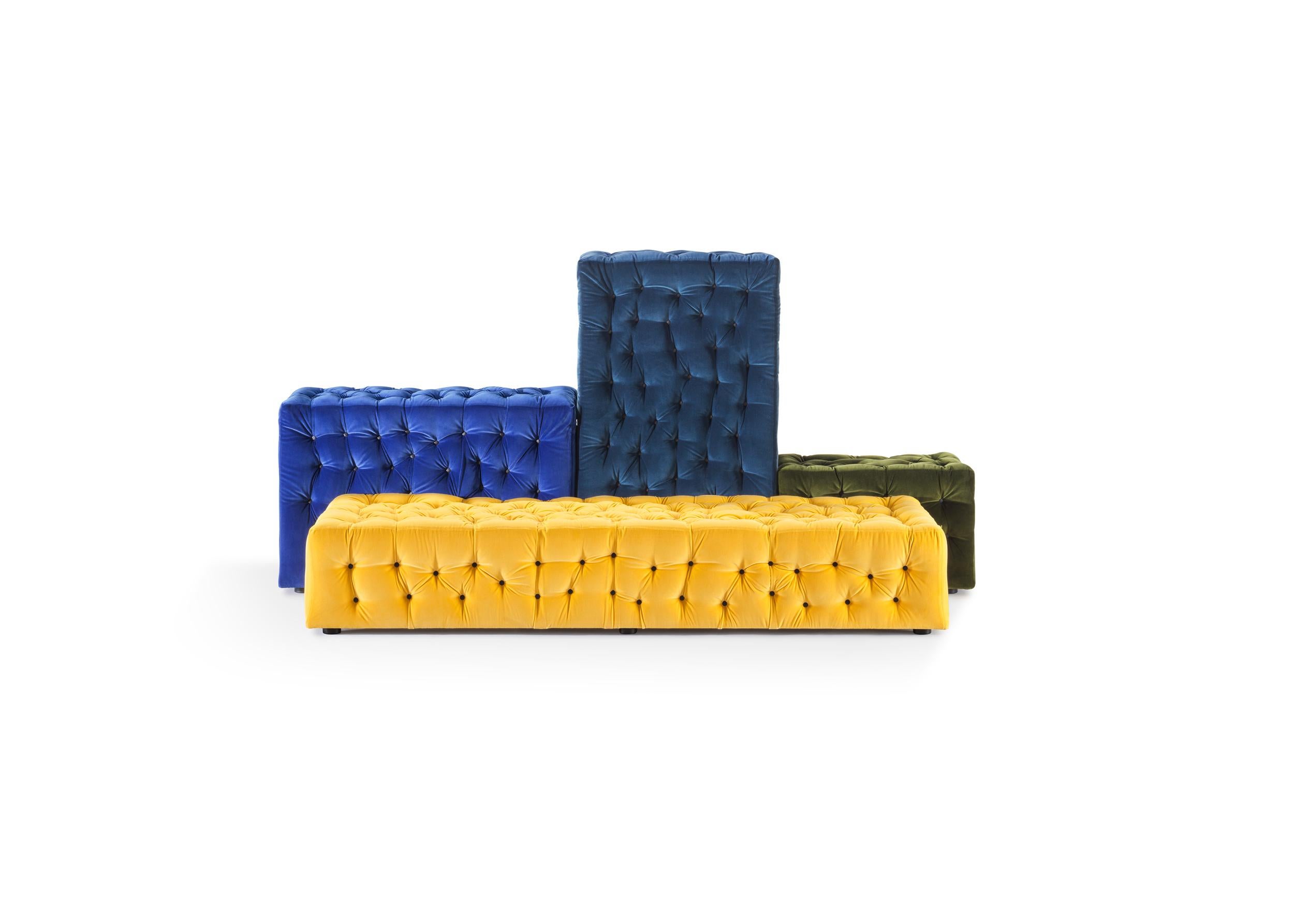 Sofá La Michetta Composición 6 de terciopelo by Gaetano Pesce Siglo XXI y contemporáneo en venta