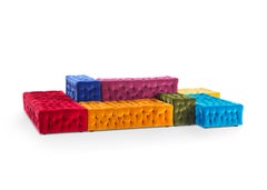 Divano La Michetta Composition 8 in velluto di Gaetano Pesce