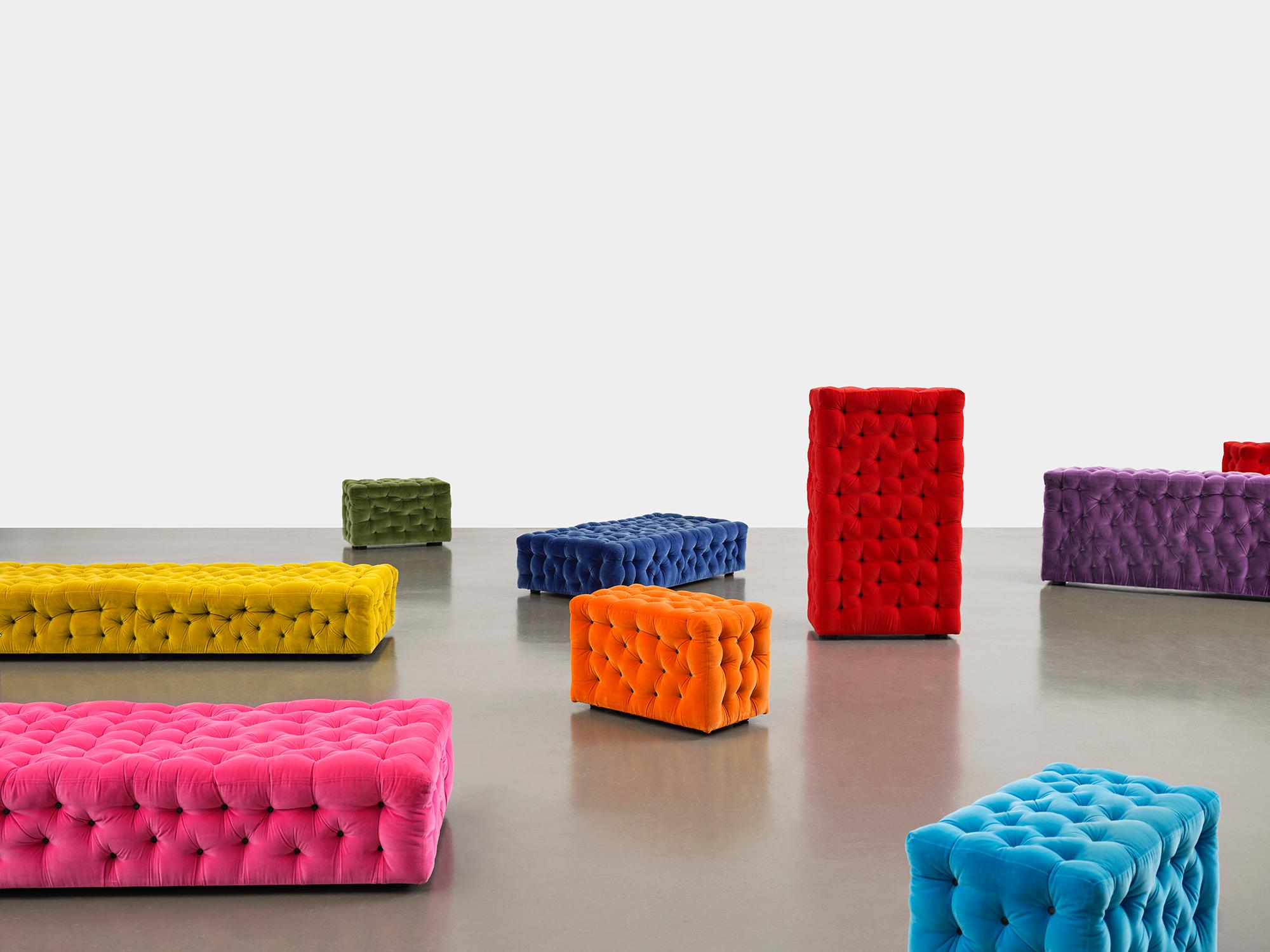 Siège 144 en velours Cyan de Gaetano Pesce Neuf - En vente à Brooklyn, NY