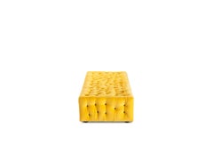 Asiento La Michetta 214 de terciopelo amarillo de Gaetano Pesce