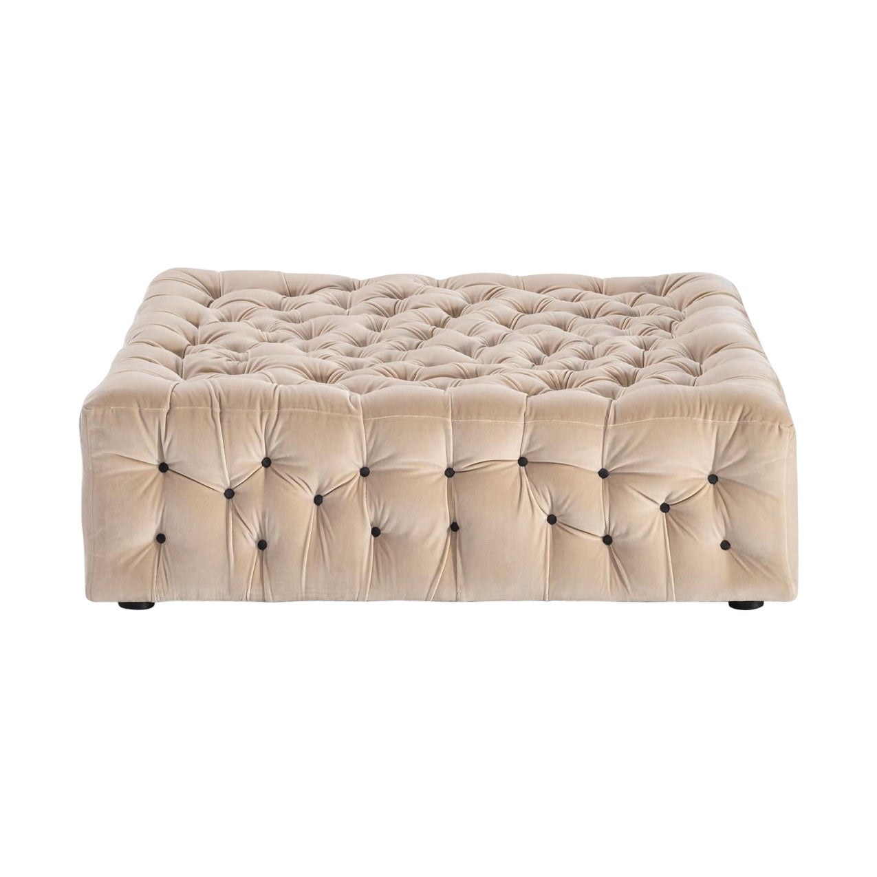 La Michetta Velvet Pouf 115 in Hazelnut by Gaetano Pesce