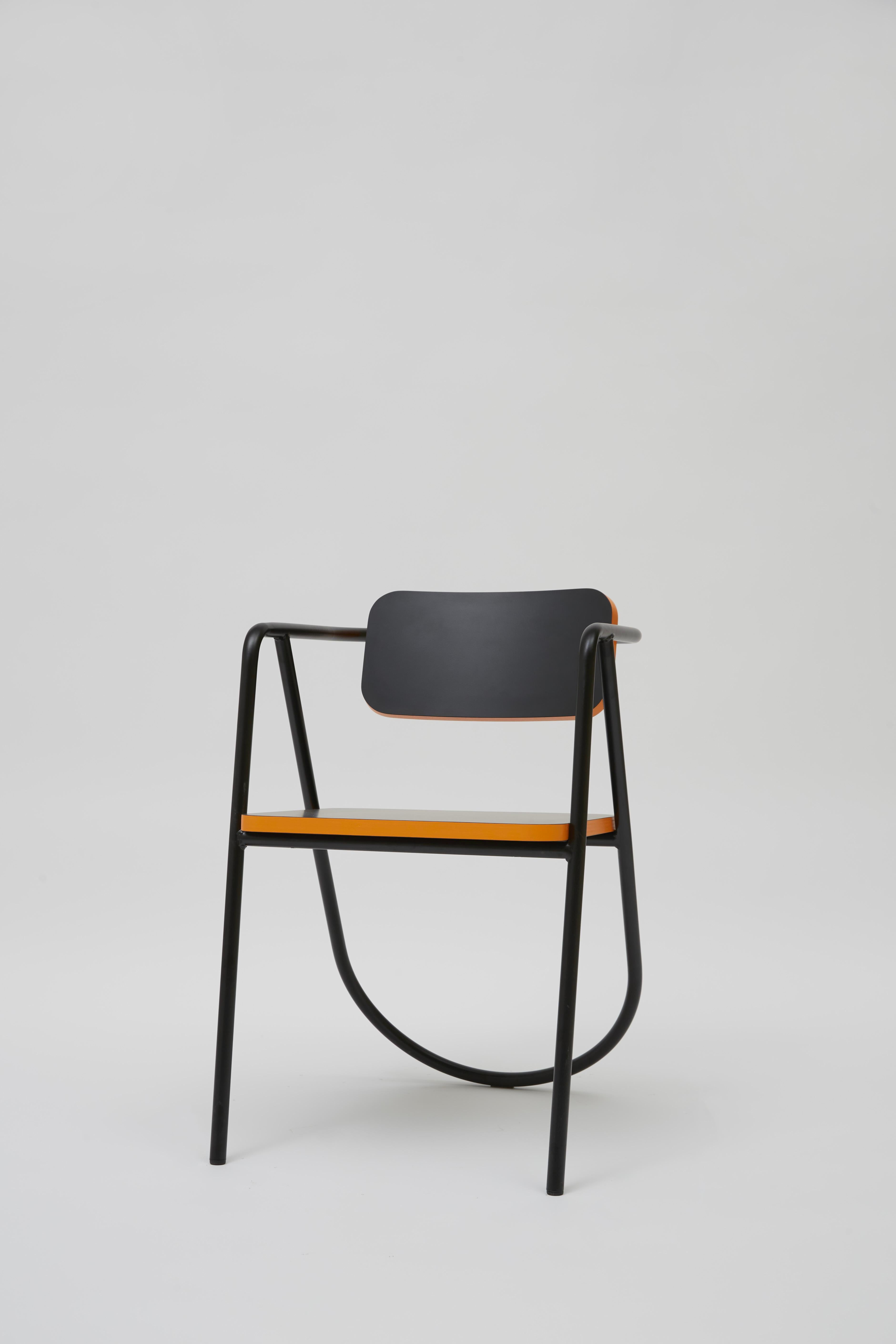 Other La Misciù Chair, Black & Orange For Sale