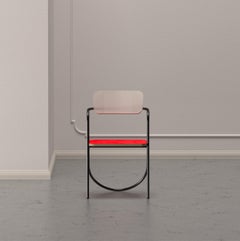 La Misciù Chair, Black, Red and Light Wood