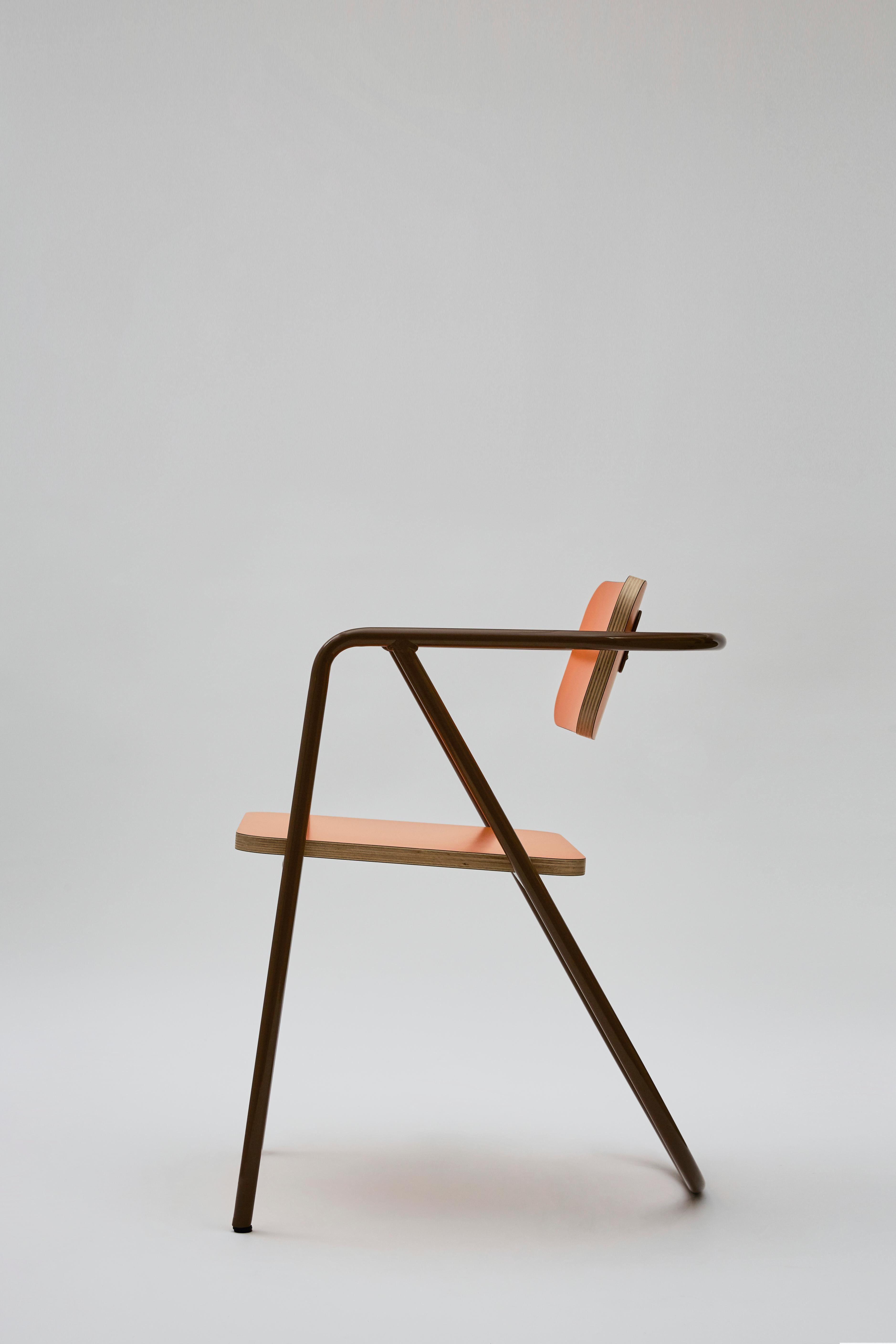 Other La Misciù Chair, Brown and Orange For Sale