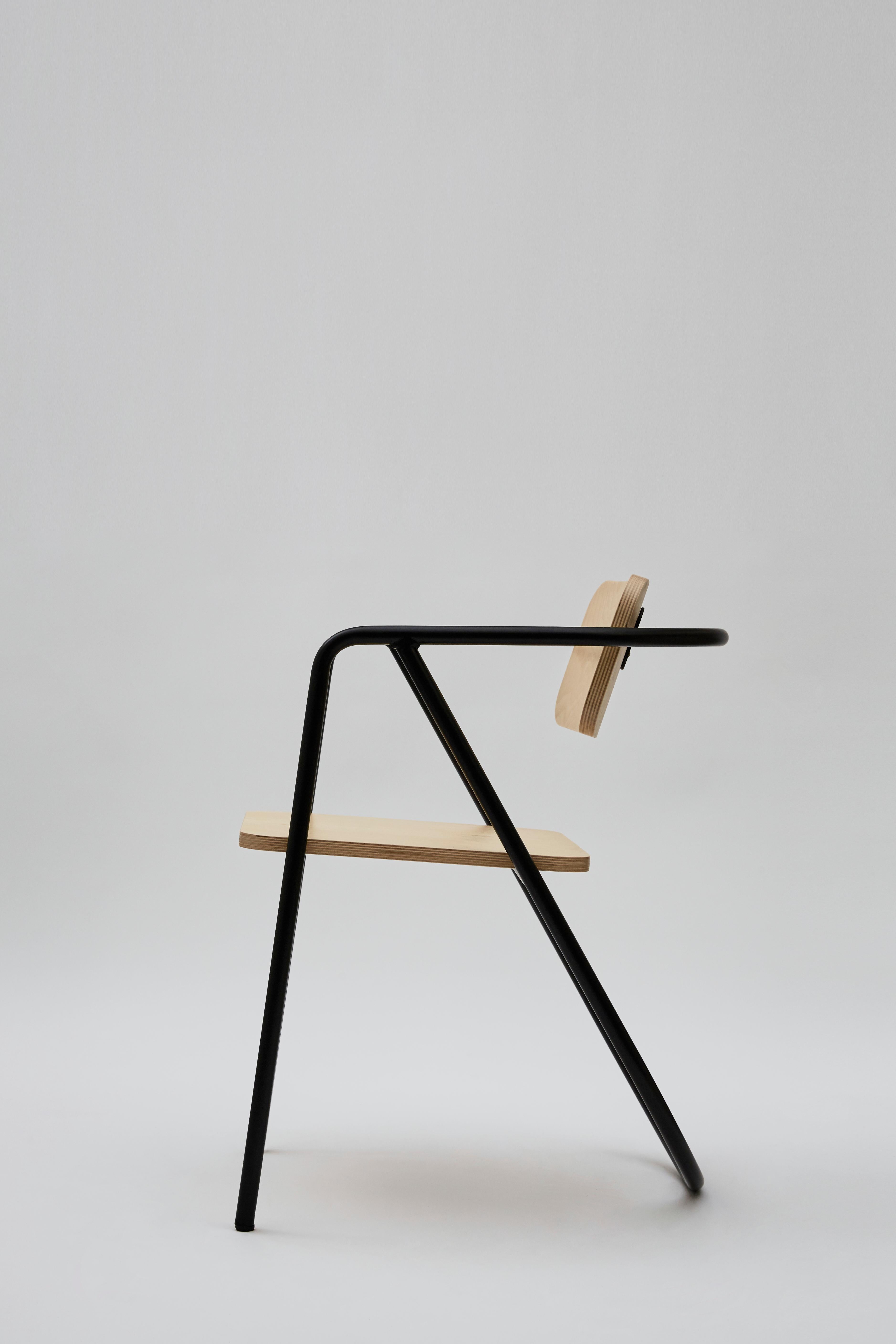 Other La Misciù Chair, Light Wooden & Black For Sale