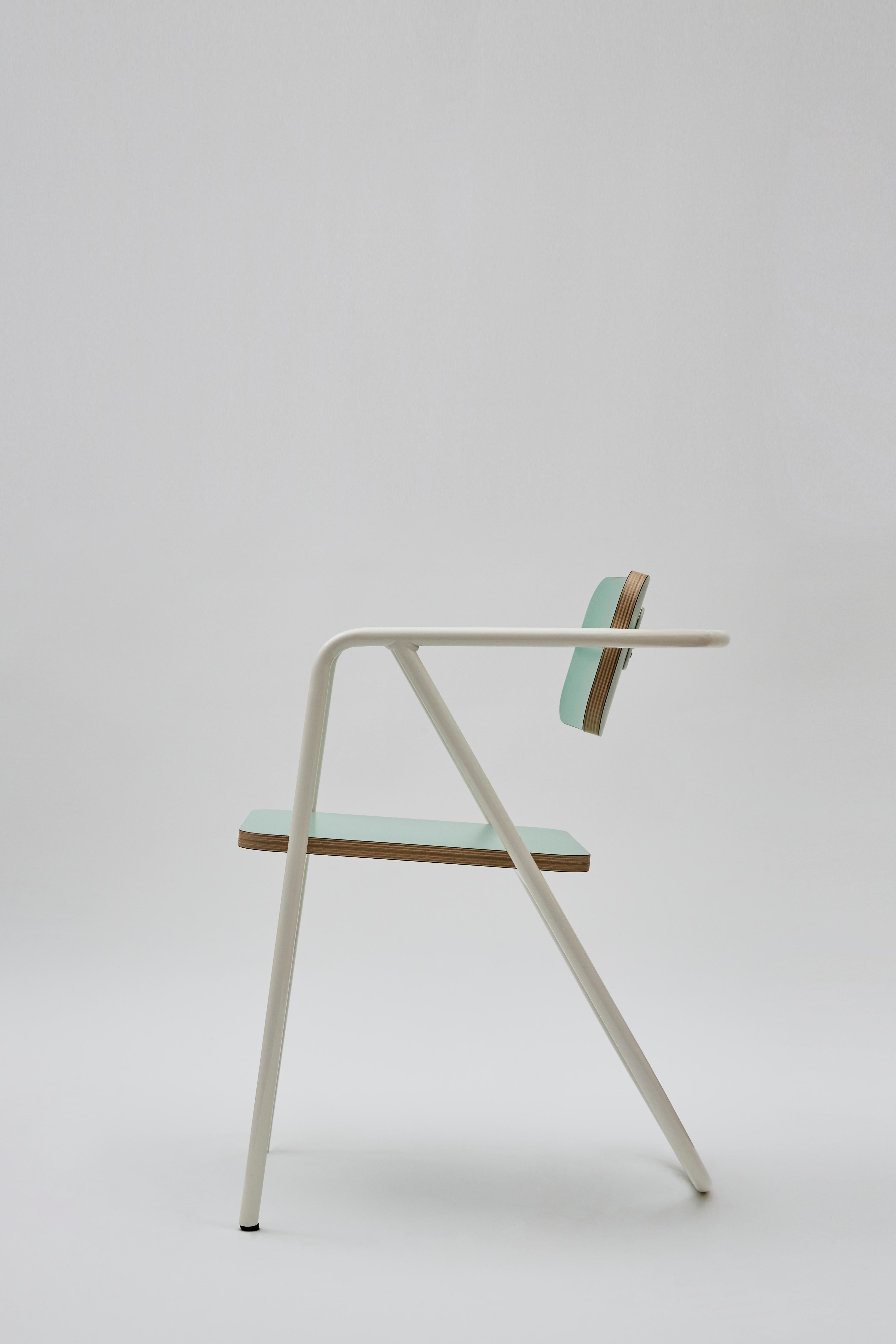 Other La Misciù Chair, Teal & Ivory For Sale