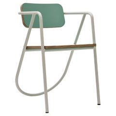 La Misciù Chair, Teal & Ivory