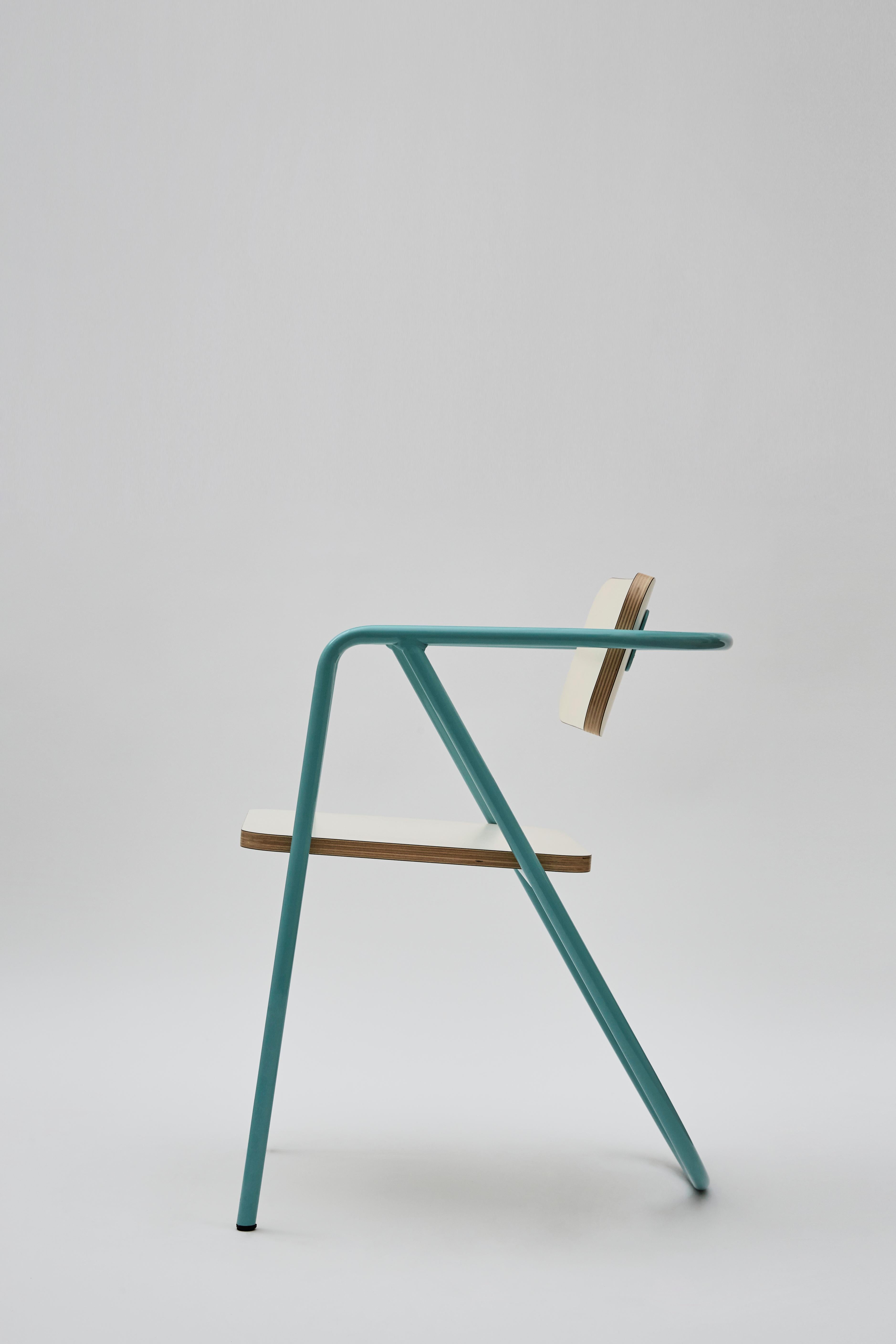 Other La Misciù Chair, Light Blue & Ivory For Sale