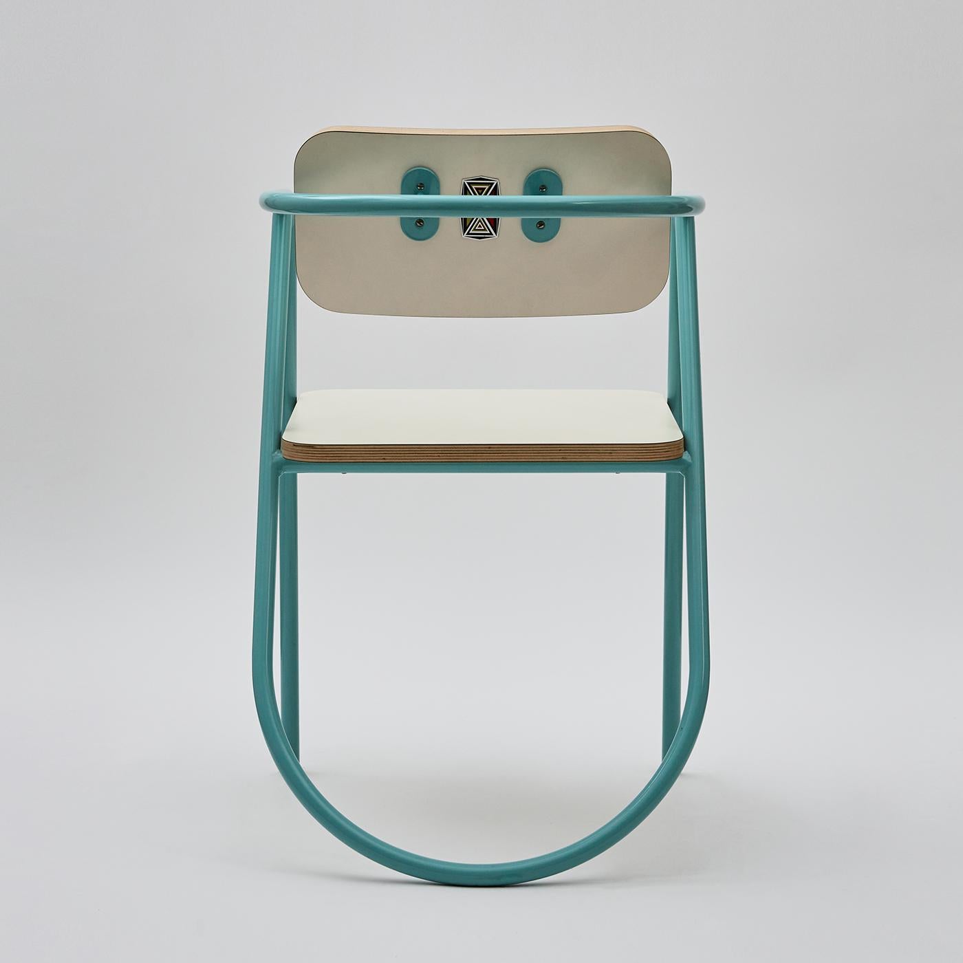 Contemporary La Misciù Light Blue Chair