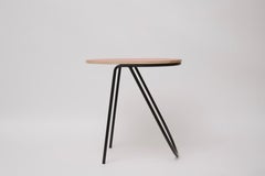 La Misciù Side Table, Black, Red and Light Wood