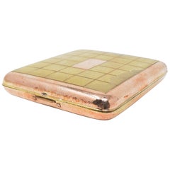 La Mode Brass and Copper Cigarette Case