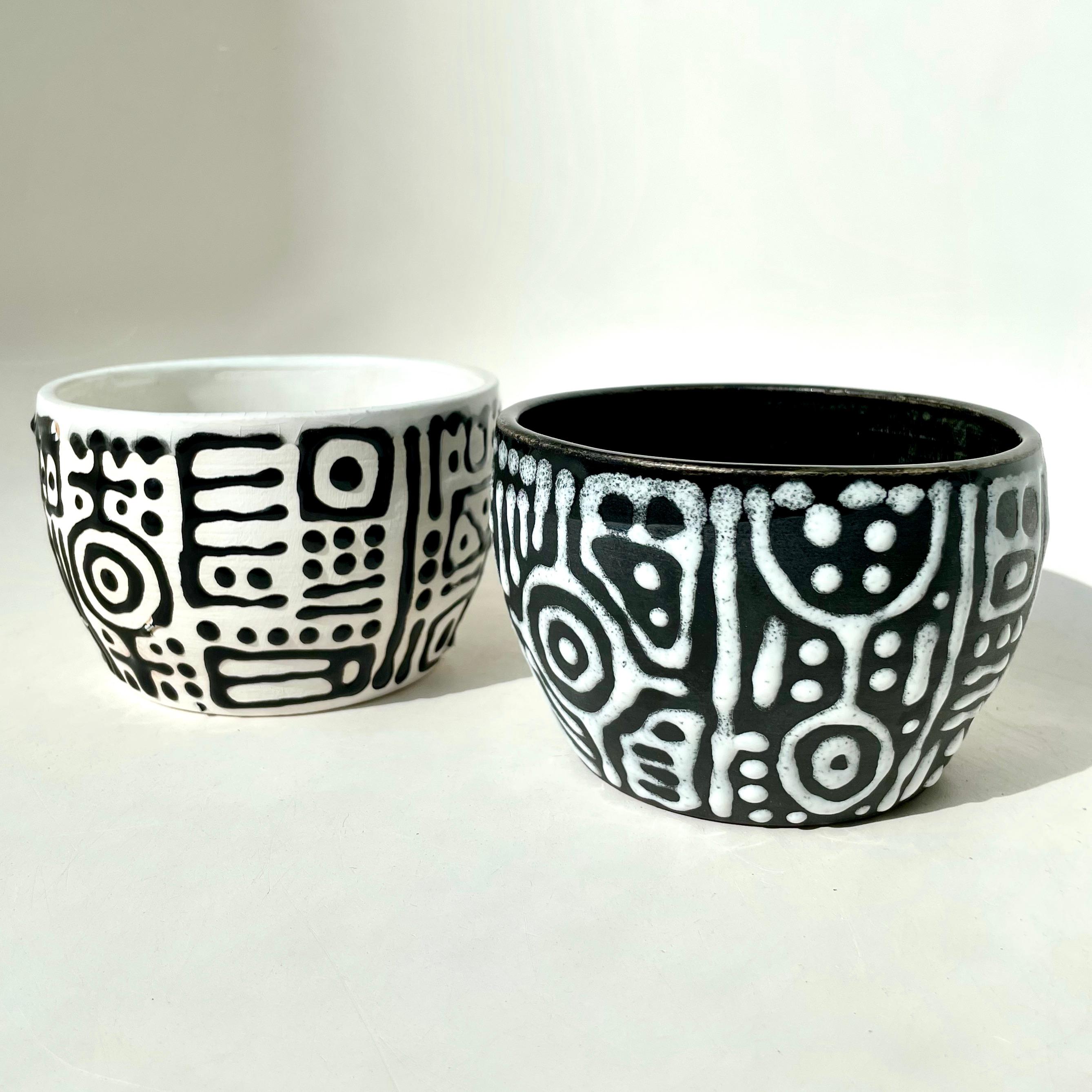 Carved La Mola Tumbler, Handmade and Food Safe, by Artist Stef Duffy For Sale