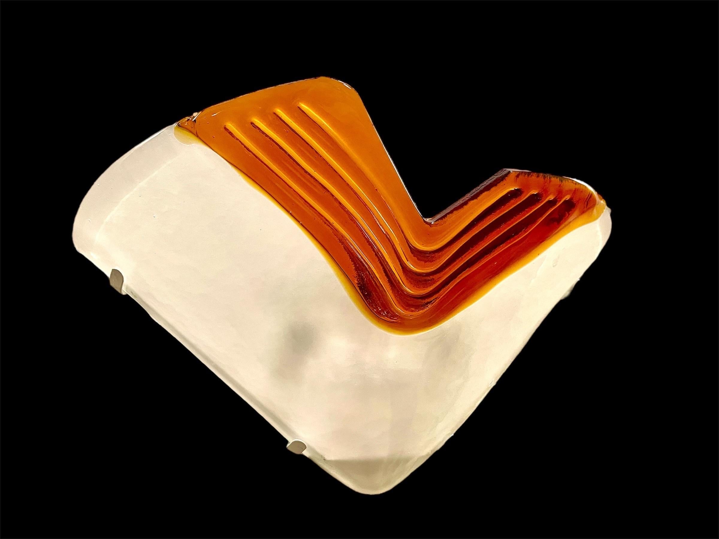 La Murina Glas Murano Wandleuchten 3 Stück, Italien 1980 (Handgeschnitzt) im Angebot