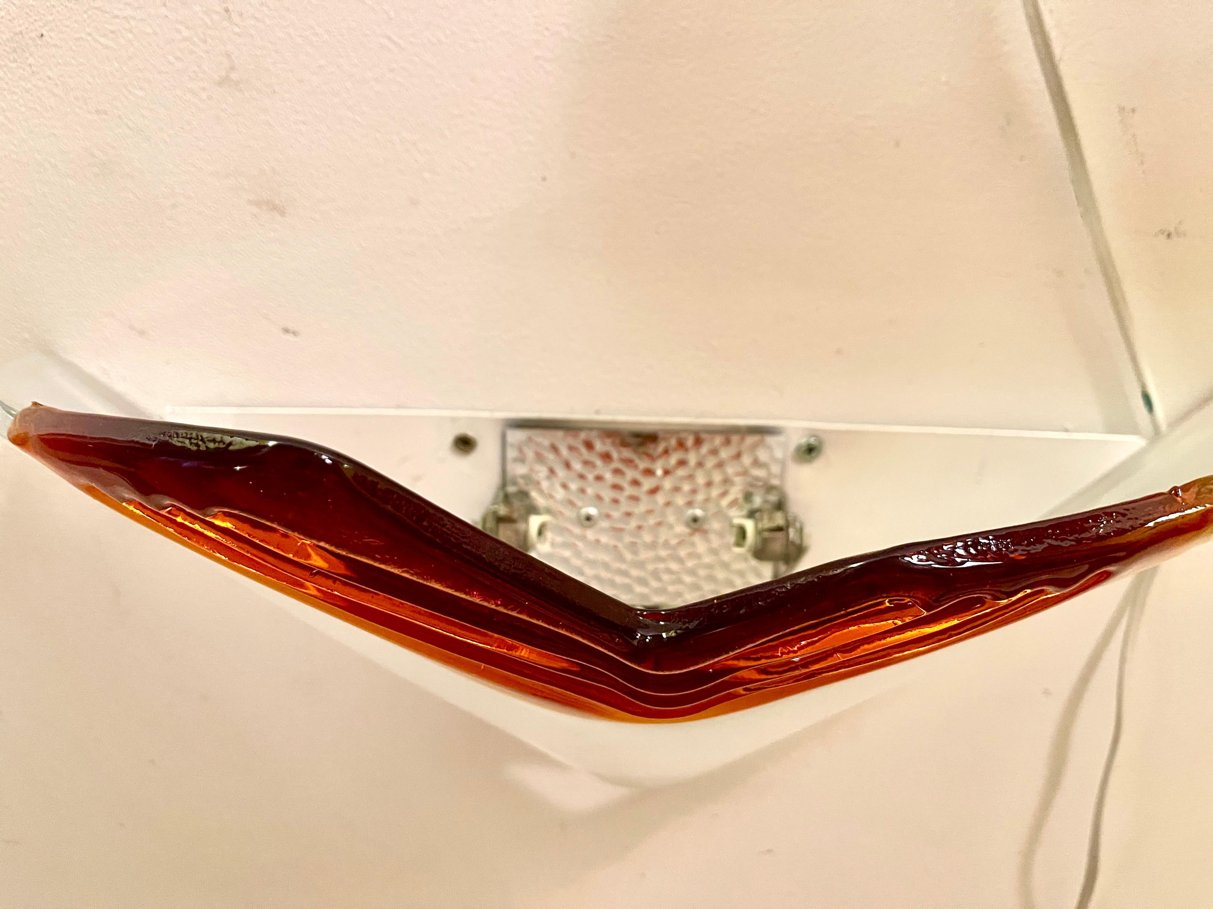 La Murina Glas Murano Wandleuchten 3 Stück, Italien 1980 im Zustand „Gut“ im Angebot in La xara, VC