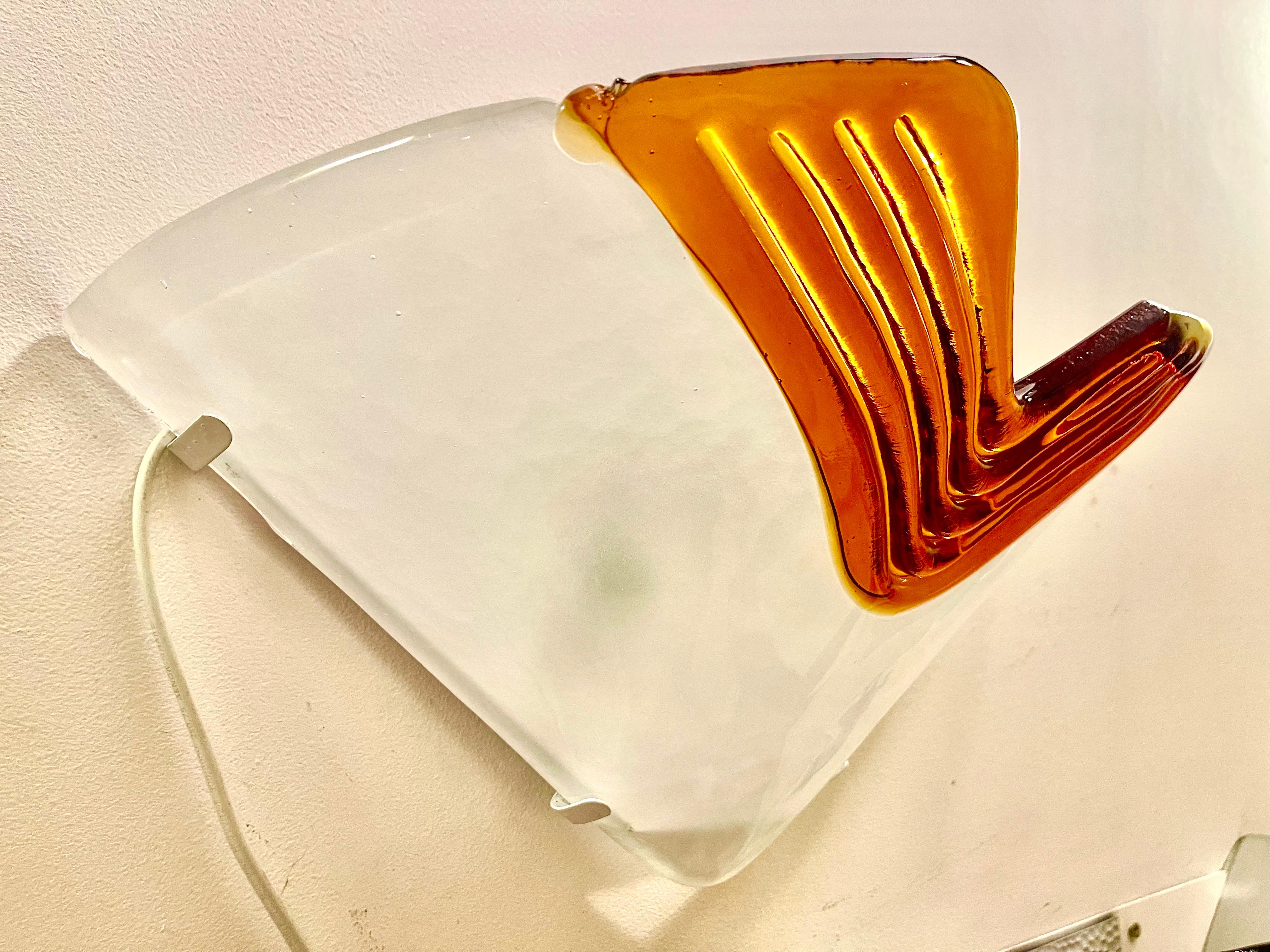 La Murina Glas Murano Wandleuchten 3 Stück, Italien 1980 (Ende des 20. Jahrhunderts) im Angebot