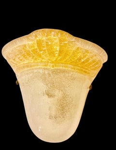 La murina Glass murano wall lighting pair , Italy 1980