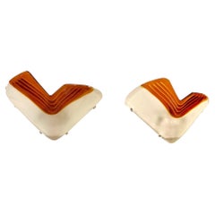 La murina Glass murano wall lighting pair , Italy 1980