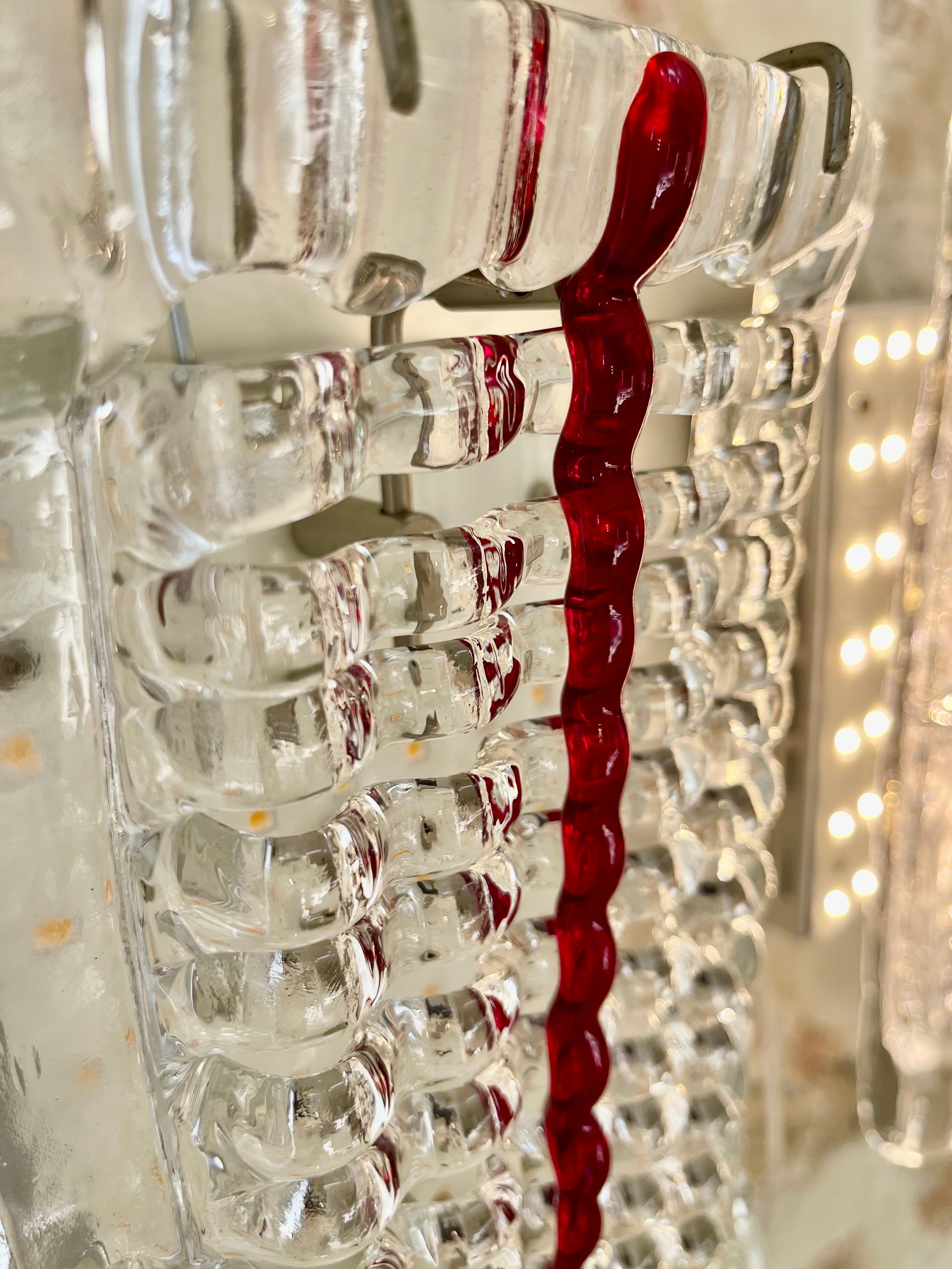 La Murina Glas Murano Wandleuchten Paar , Italien 1990 (Moderne) im Angebot
