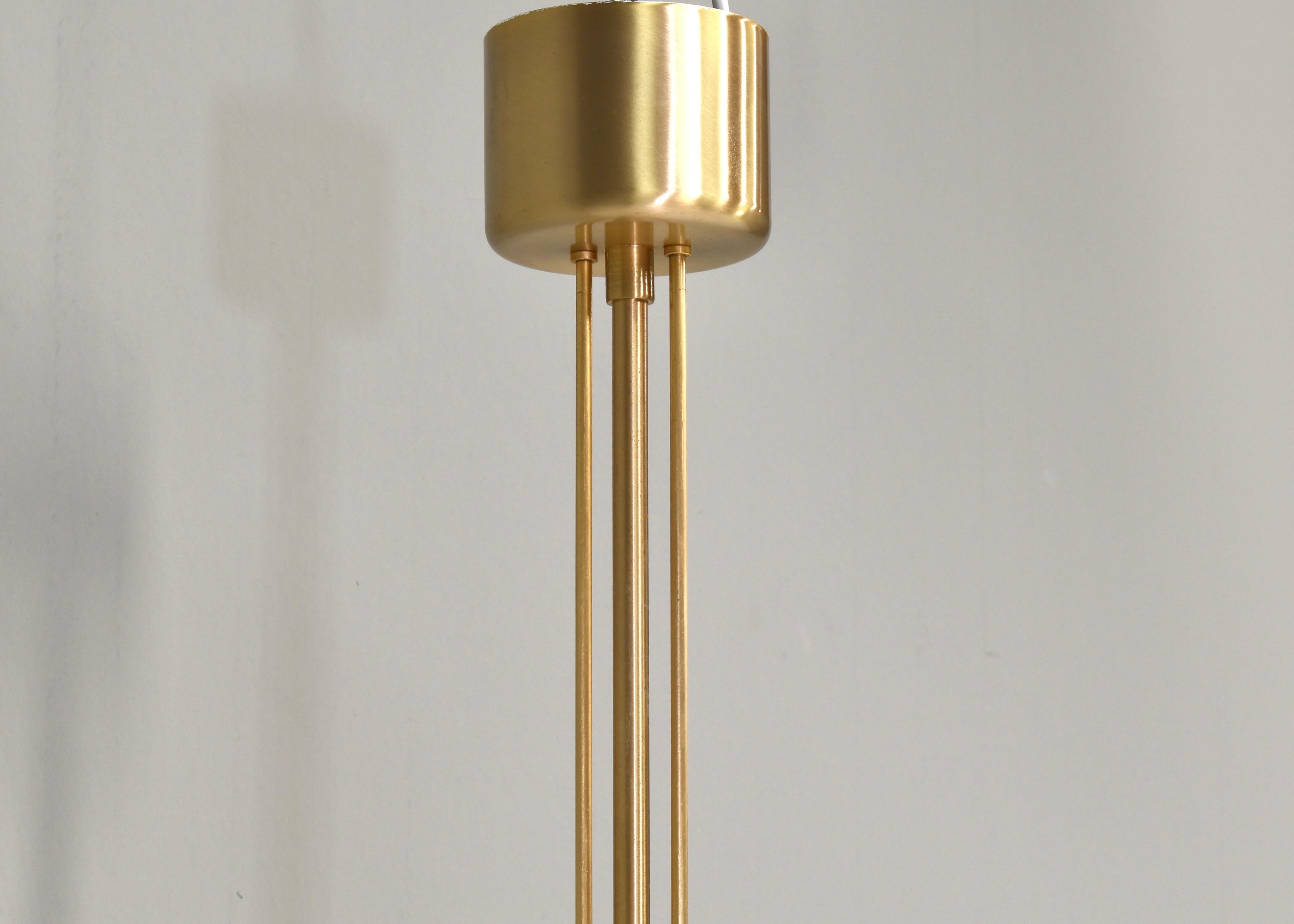 La Murrina 'Albatros' Pendant Lamp Murano Glass / Brass Details Italy circa 1980 8