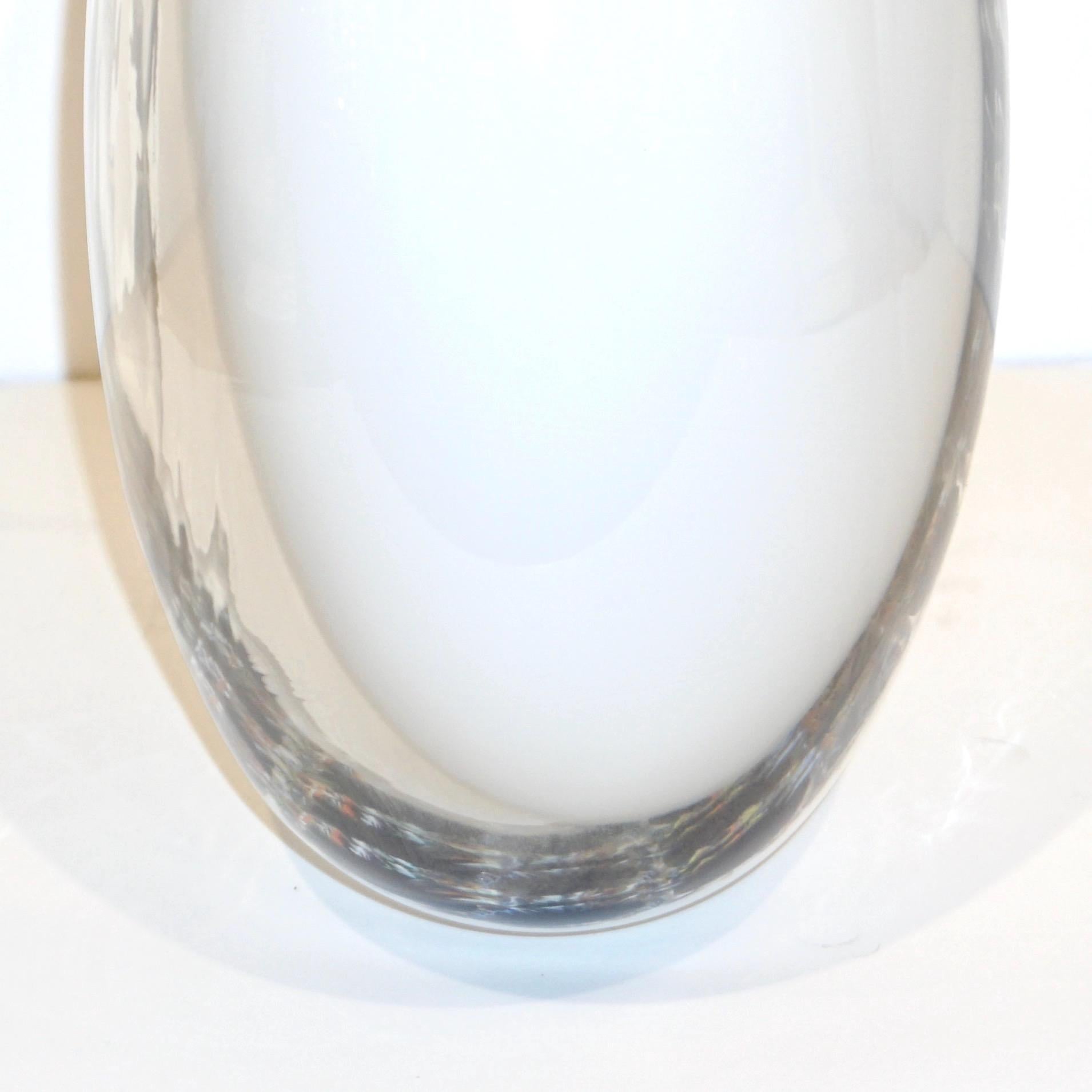 La Murrina Attribuited 1980 Black White Murano Glass Vase with Tiger Eye Murrine 2