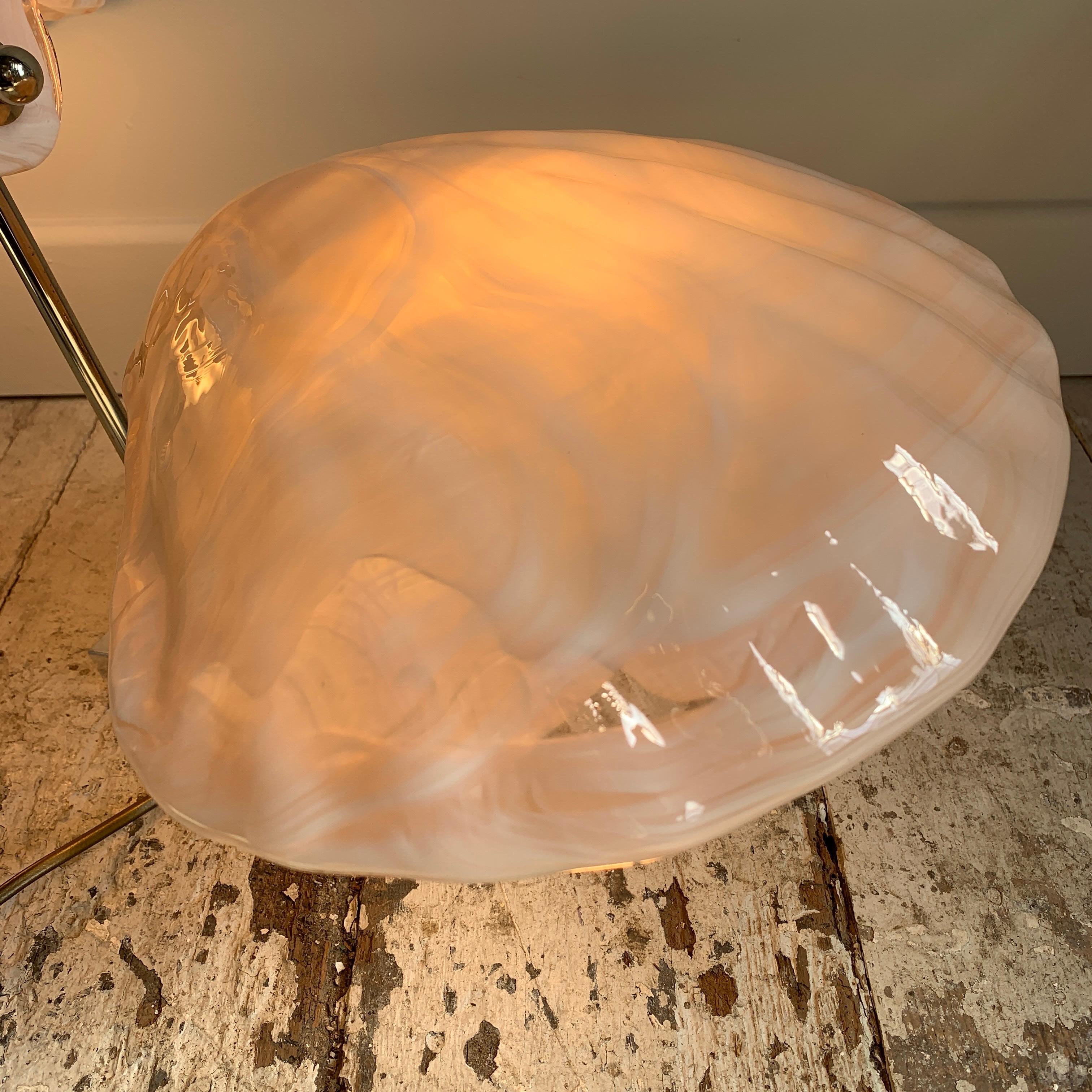 La Murrina Egeo Scallop Shell, Murano Glass Ceiling Light In Good Condition In Hastings, GB