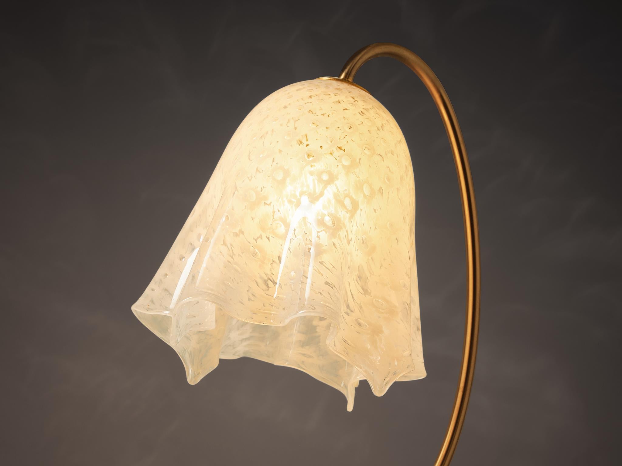 Mid-Century Modern La Murrina 'Fazzoletto' Table Lamp in Murano Glass and Brass 
