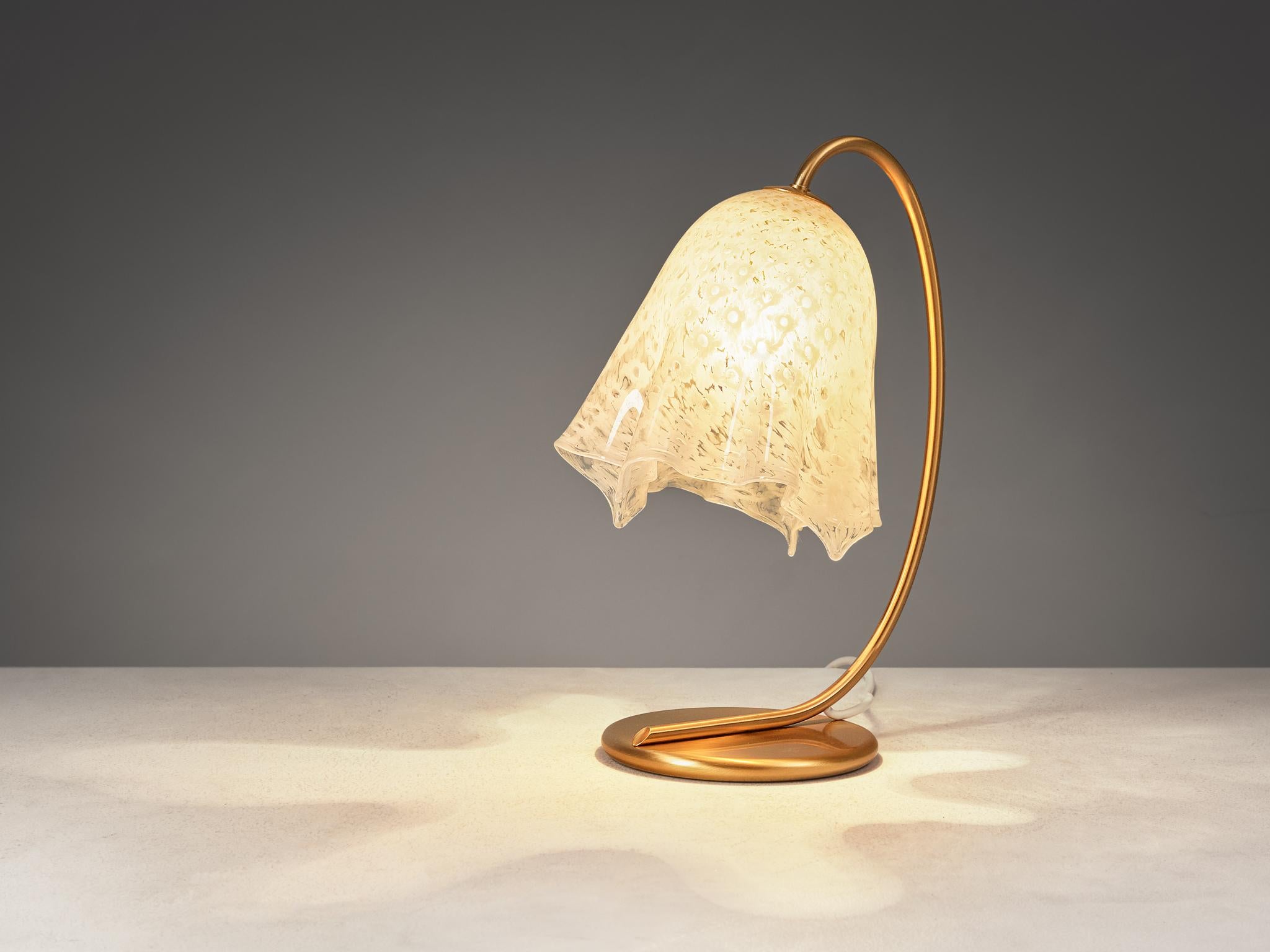 La Murrina 'Fazzoletto' Table Lamp in Murano Glass and Brass  In Good Condition In Waalwijk, NL