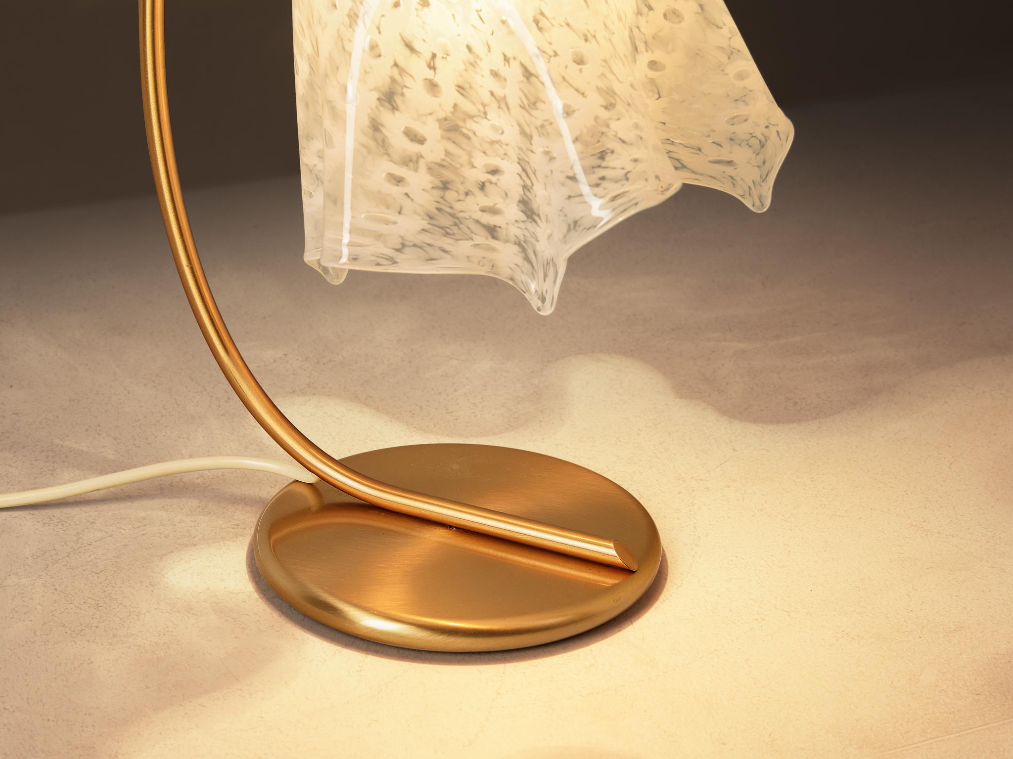 La Murrina 'Fazzoletto' Table Lamp in Murano Glass and Brass  1