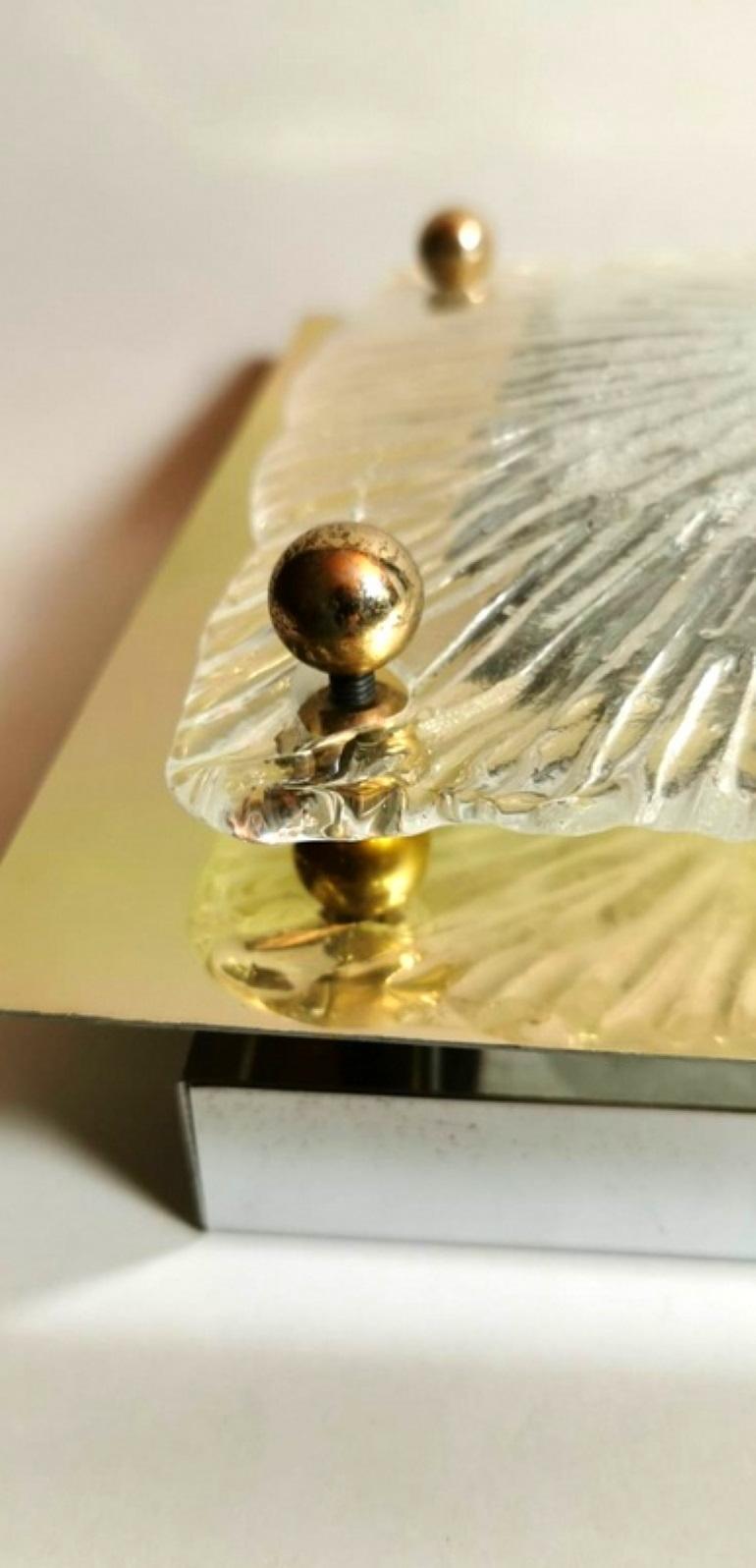 La Murrina Italienische Decken-/Wandleuchte aus Stahl und Glas im Angebot 1