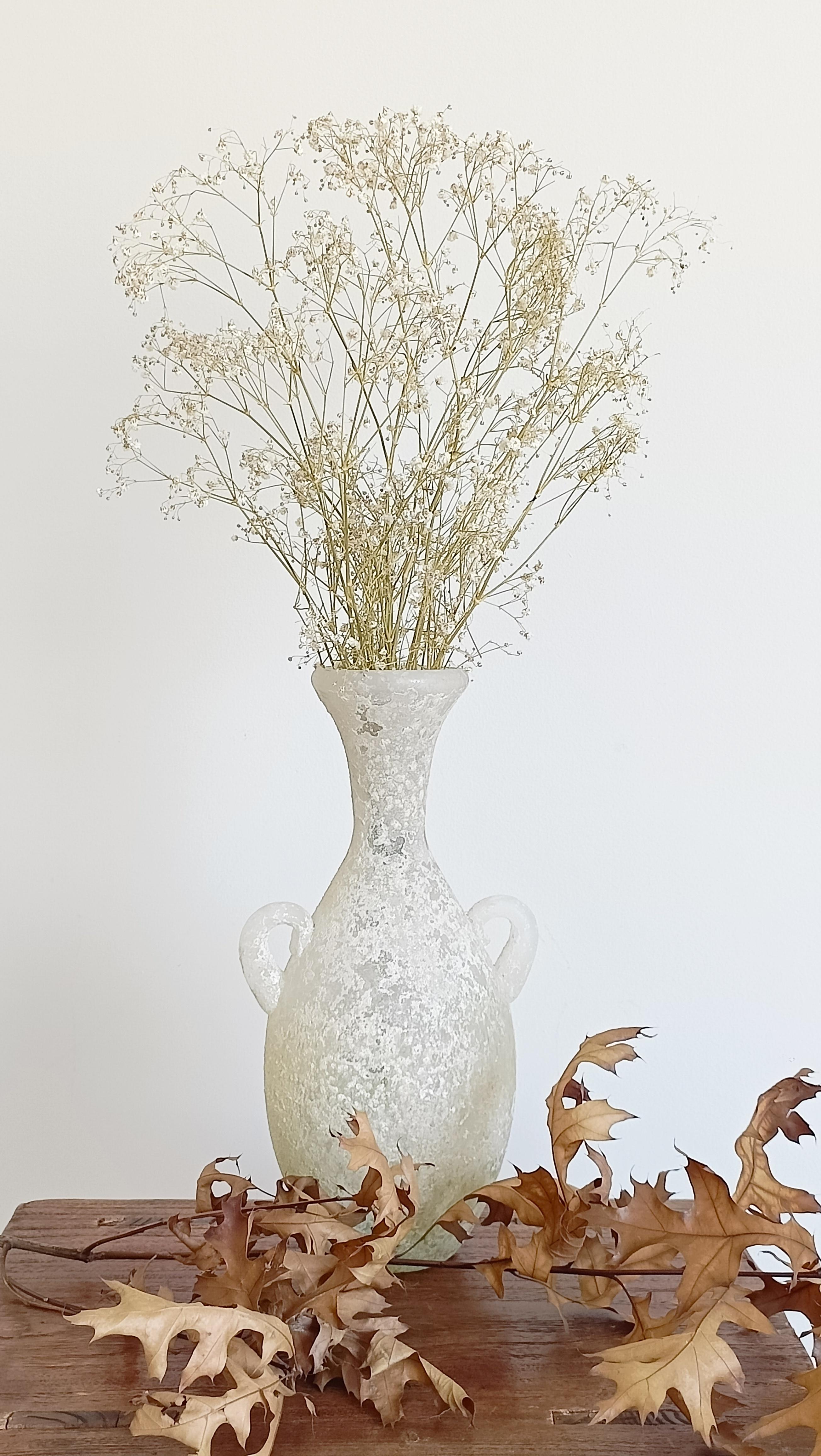 Mid-Century moderno Vaso ad anfora in vetro di Murano con decorazione Scavo - Firmato in vendita