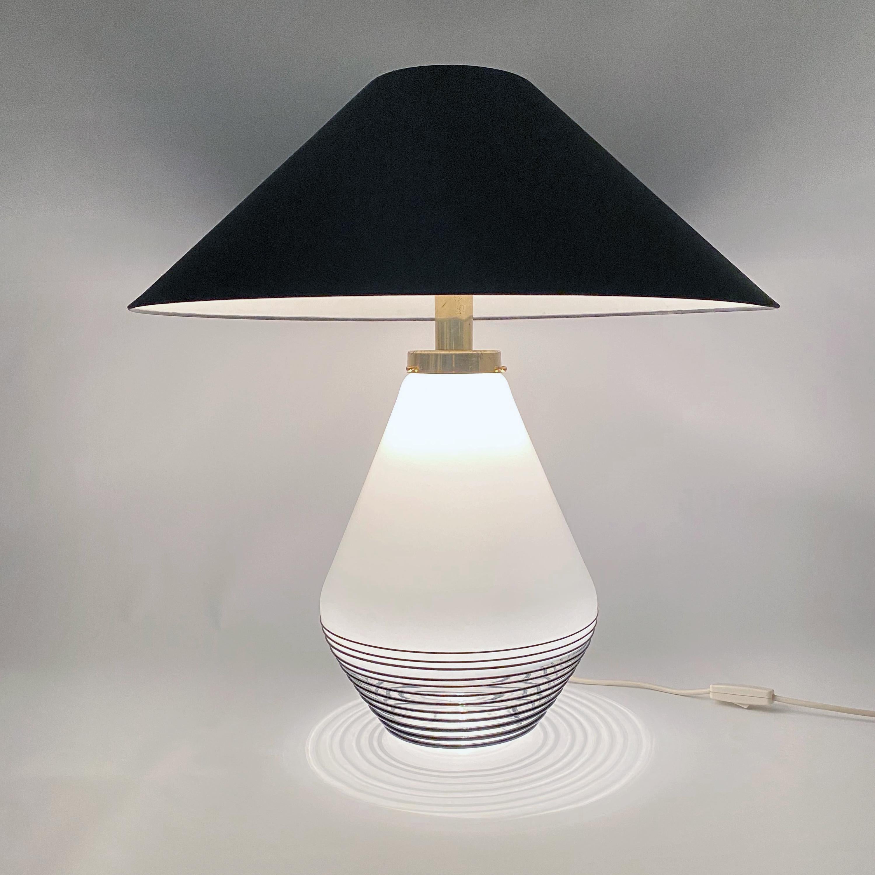 Hollywood Regency La Murrina Murano Glass Table Lamp Attributed to Lino Tagliapietra For Sale