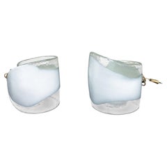 La Murrina, par de lámparas de sobremesa de cristal de Murano. Italia Años 70