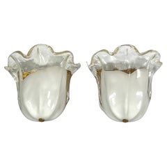 La Murrina, Pair of Vintage Italian Signed Murano Glass Sconces from 70s