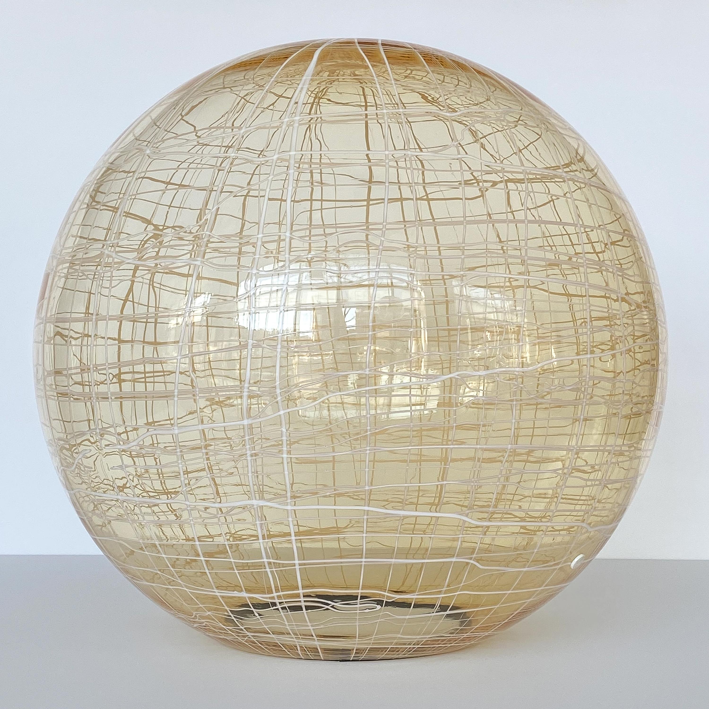 La Murrina Pale Yellow Globe and Travertine Table / Floor Lamp 4