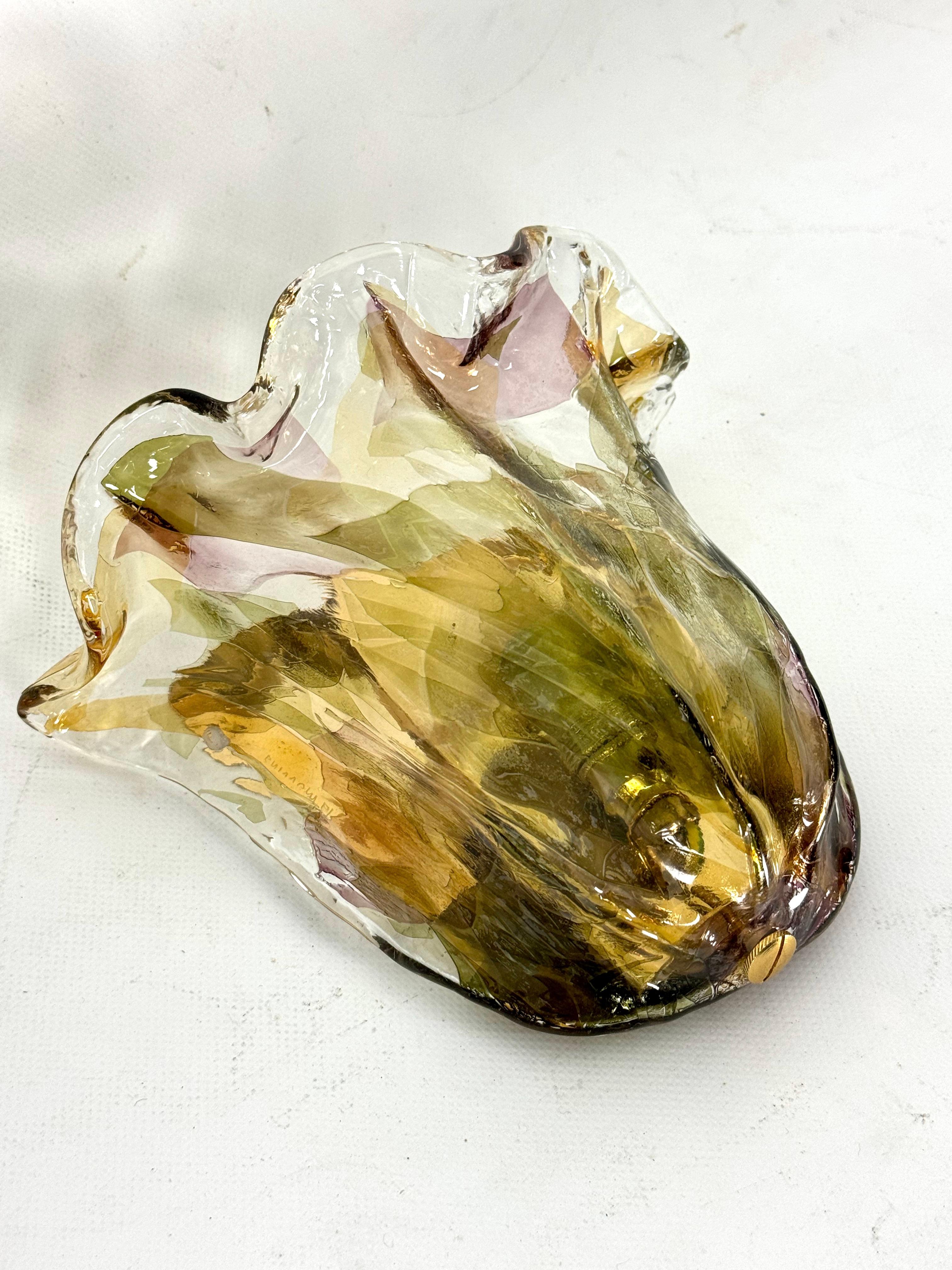 La Murrina, single Vintage Italian signed Murano glass sconce from 70s For Sale 1