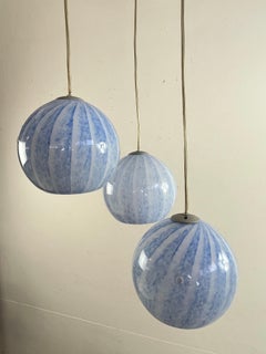 "La Murrina" Three-Sphere Chandelier in Murano Glass Italian Design 1990s
