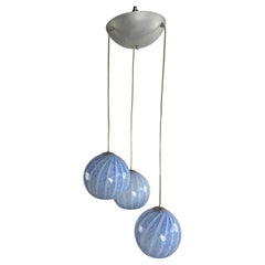 Vintage "La Murrina" Three-Sphere Chandelier in Murano Glass Italian Design 1990s