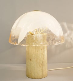 La Murrina Travertin and Murano Glass Table Lamps