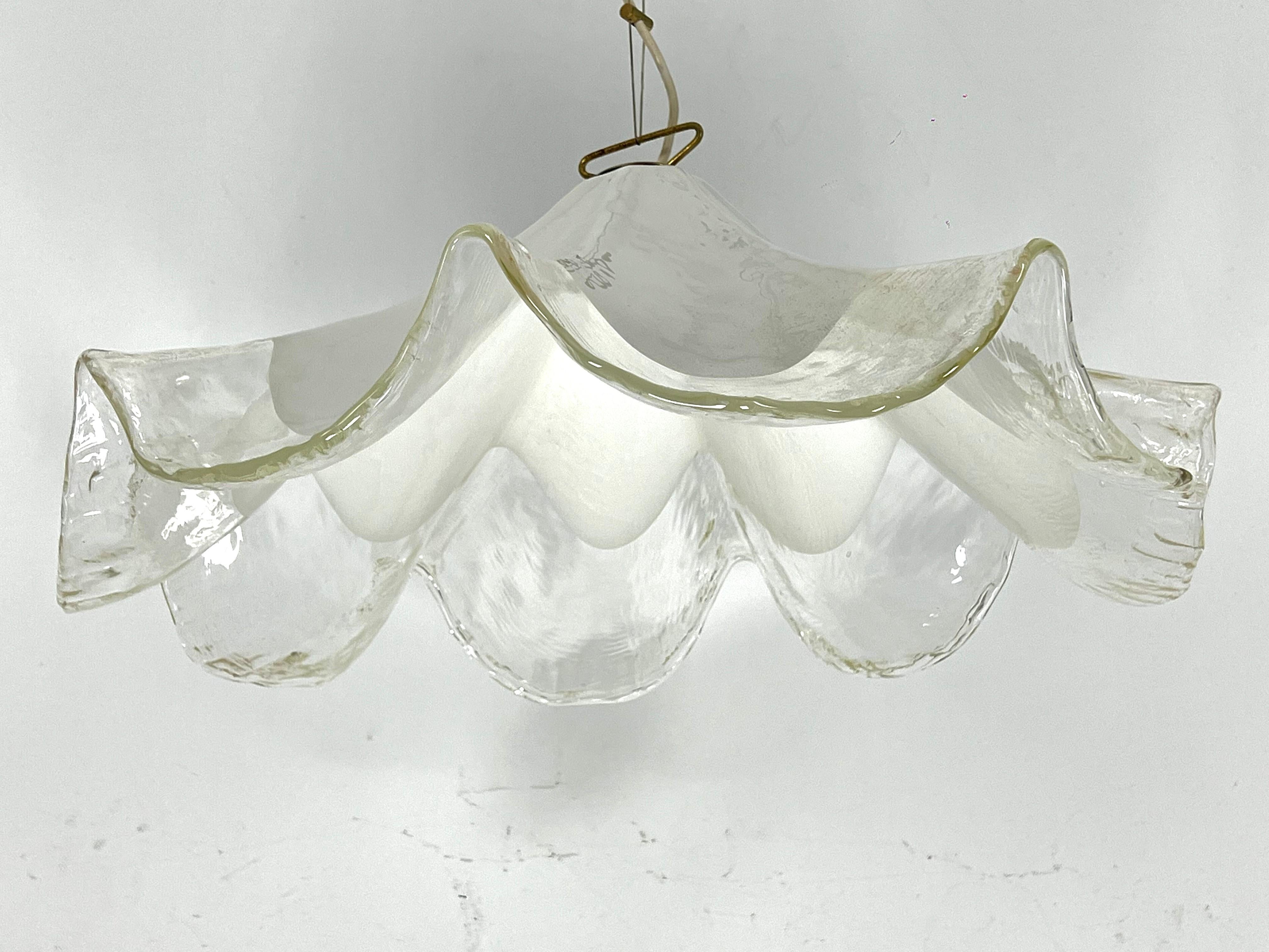 Mid-Century Modern La Murrina, Vintage large Murano glass chandelier from 70s For Sale