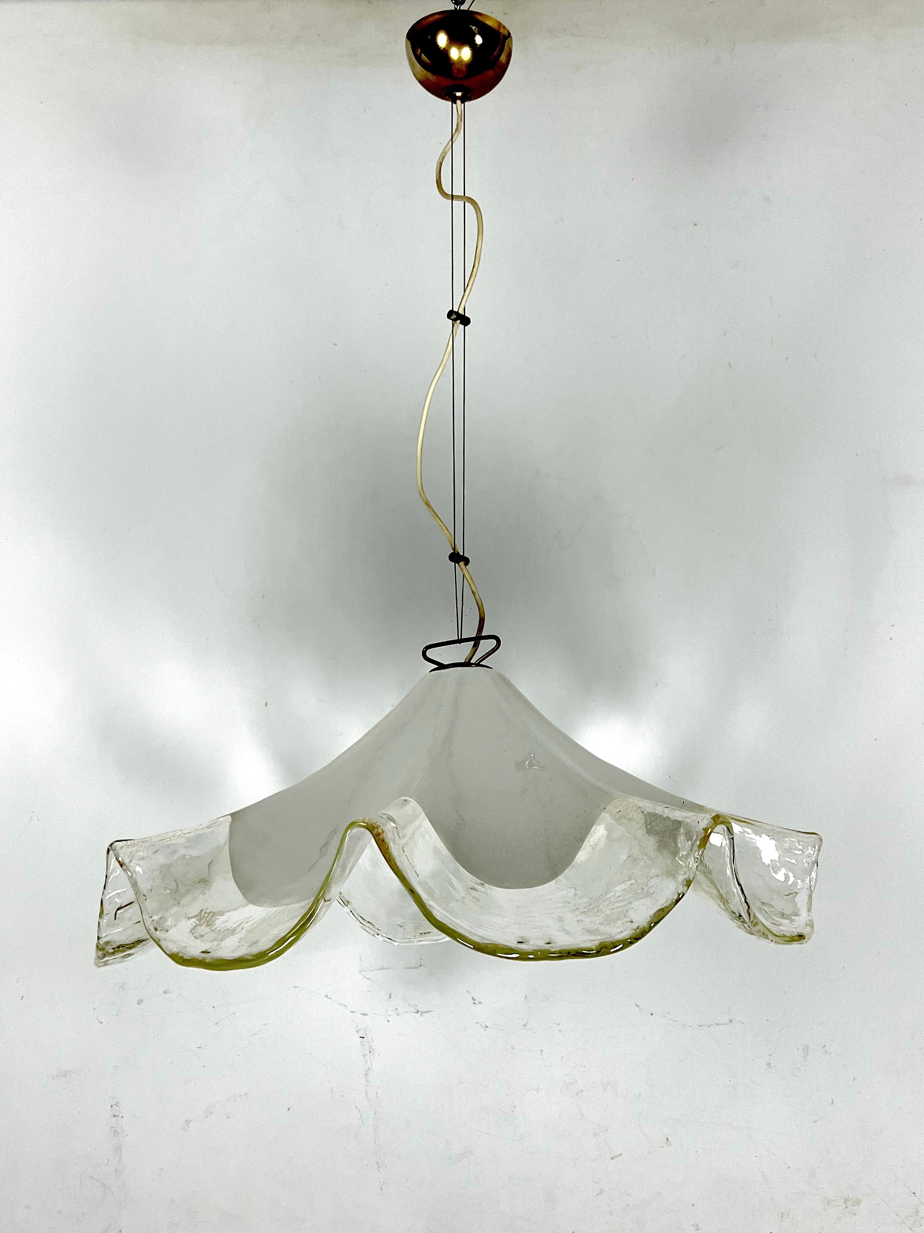 Italian La Murrina, Vintage large Murano glass chandelier from 70s For Sale