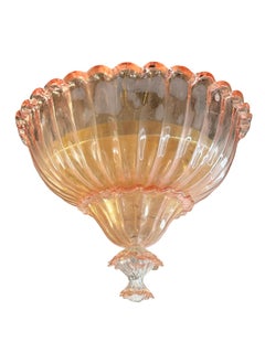 La Murrina Vistosi Pink Flush Mount Ceiling Light, Vintage Italy 1980s