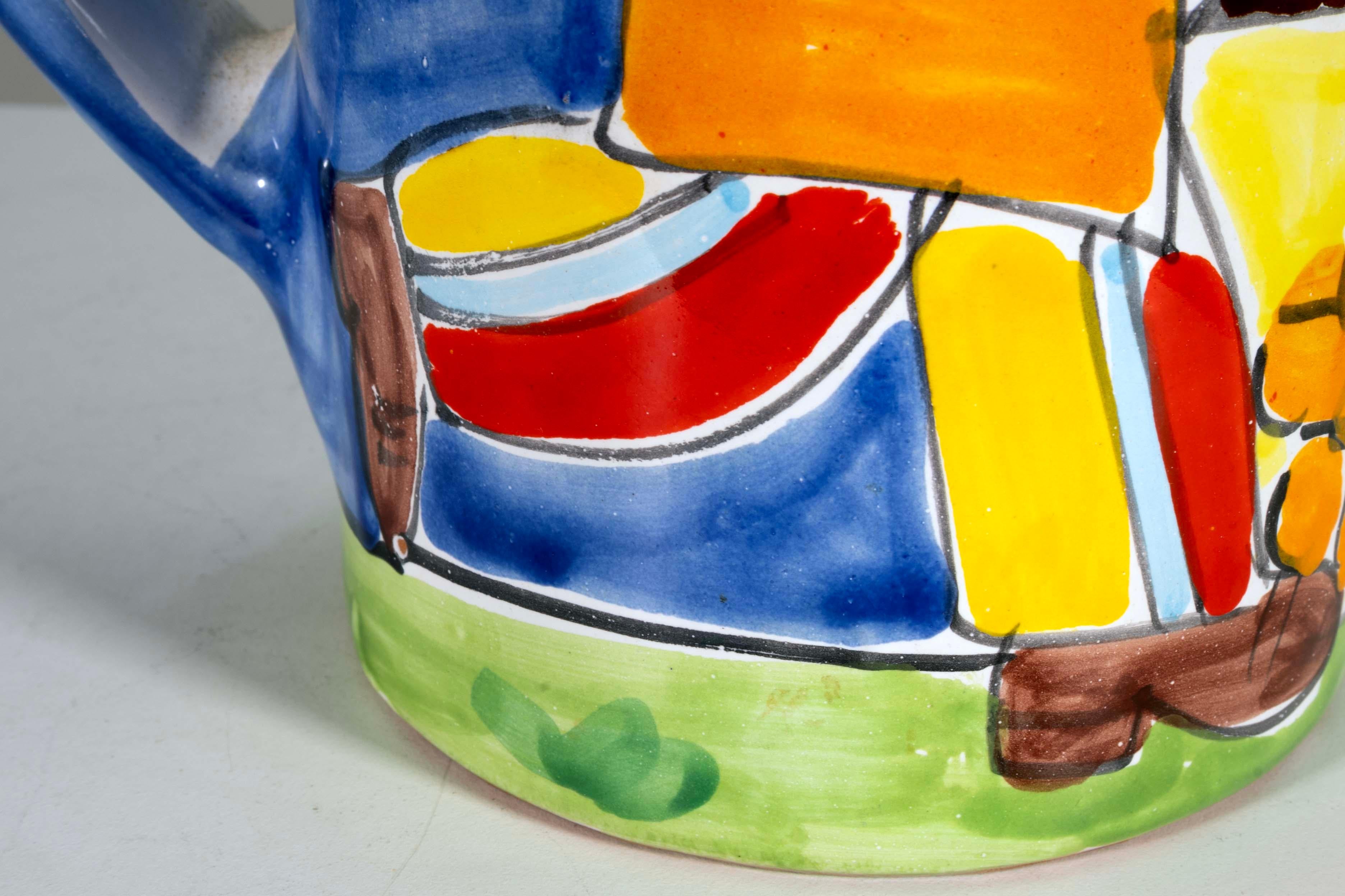 La Musa Ceramic Pitcher Man Delivering Oranges Made in Italy 1