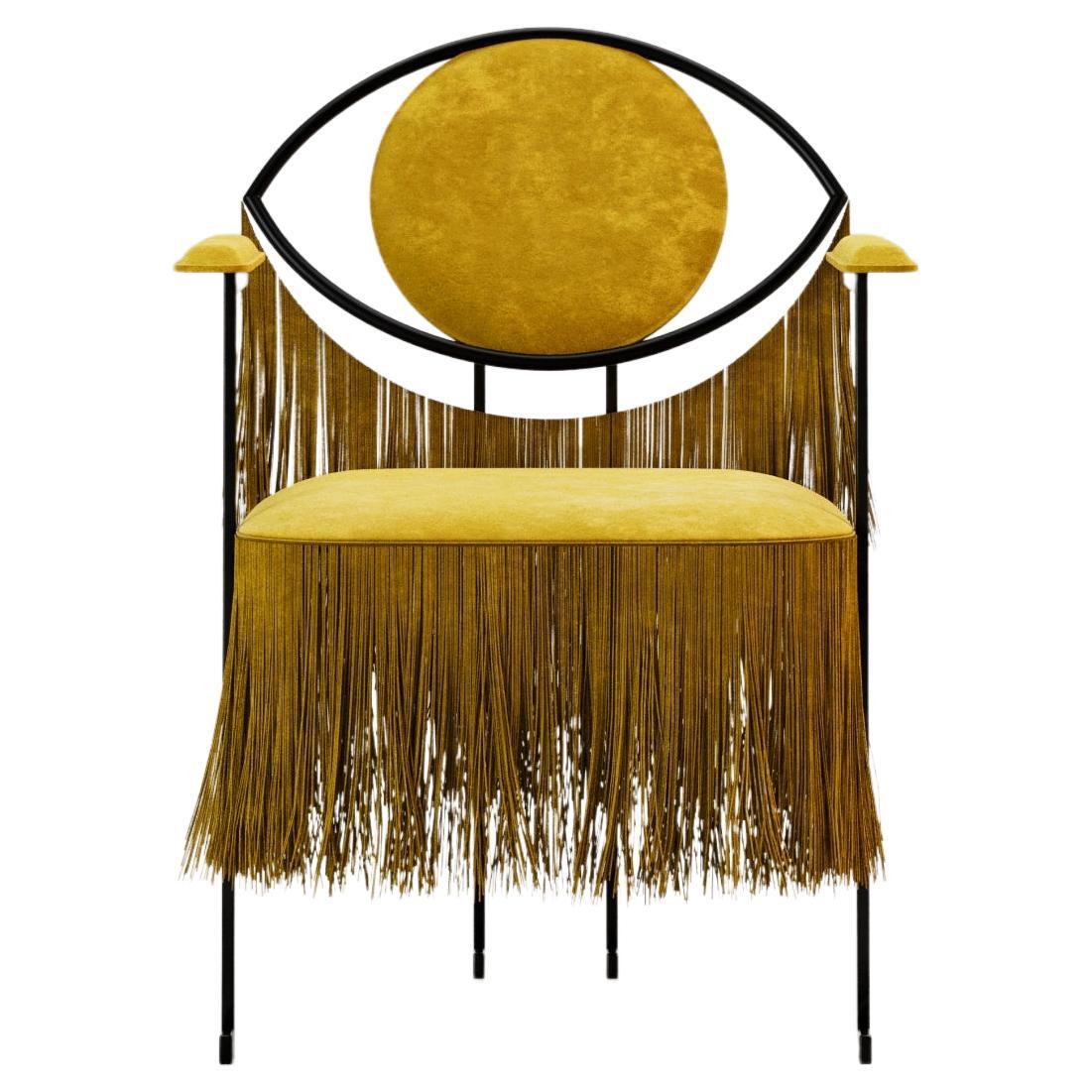 LA MYSTERIEUSE Chair in Yellow by Alexandre Ligios, REP by Tuleste Factoryf For Sale