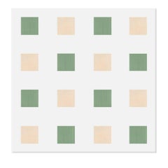 La Navata Geometric Motif Pink and Green Ceramic Tile