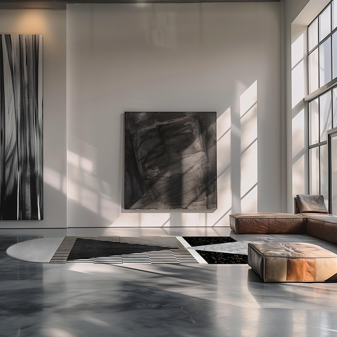 Wool La Nikka Stripes Rug by Atelier Bowy C.D. For Sale