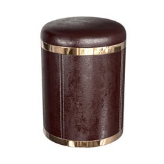 "La Notte" Ottoman & Pouf with Bronze Details, Istanbul