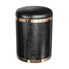 "La Notte" Ottoman & Pouf with Bronze Details, Istanbul