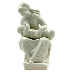 La Nourrice - Porcelain figure of breast feeding, Liverpool, circa 1759