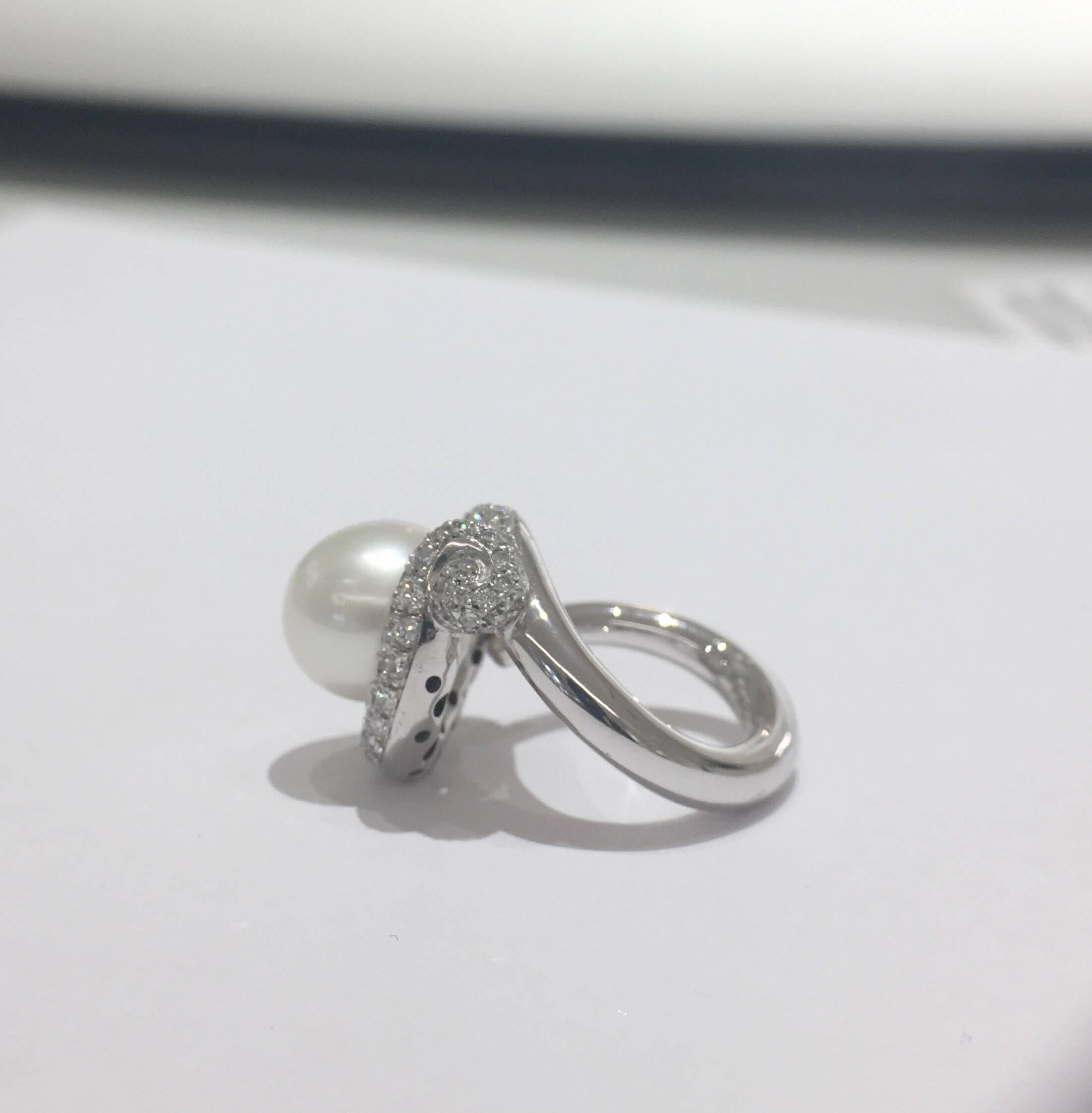 Ring mit 1,80 Karat Diamant und Perle aus der Nouvelle Bague im Zustand „Neu“ im Angebot in New York, NY